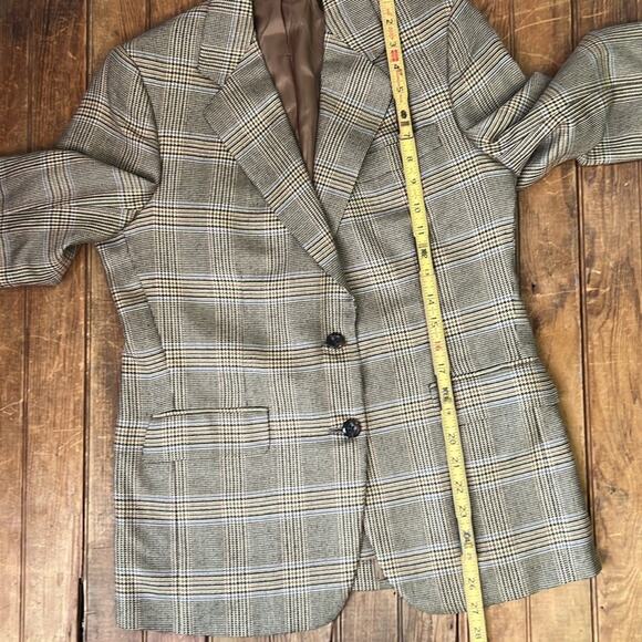 Women’s Maus and Hoffman Oxford Clothes cashmere Brown Plaid Blazer size 6 - Picture 4 of 8